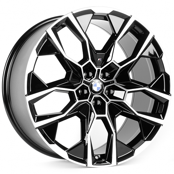 Литые диски 82082 BMW IVF-3151-FG629 21 J10.5 ET43 5x112 66.5 чёрный + полированные спицы: Фото 4