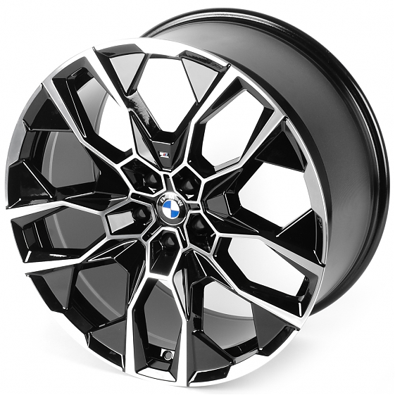 Литые диски 82082 BMW IVF-3151-FG629 21 J10.5 ET43 5x112 66.5 чёрный + полированные спицы: Фото 6