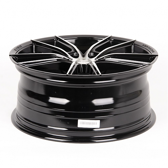 Литые диски 80750 ZERO 2239-DS191 18 J8 ET40 5x108 73.1 чёрный глянцевый + полированные спицы: Фото 6