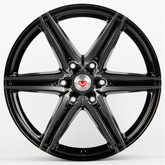 Литые диски 80223 Vossen 6985X-DS216 20 J9 ET18 6x139.7 106.1 чёрный + полированные спицы под тёмным: Фото 1