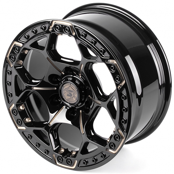 Кованые диски H260609K SKILL SV310-SK289 17 J8.5 ET34 6x135 87.1 чёрный глянцевый + полировка + тёмн: Фото 6