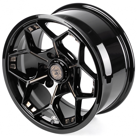 Кованые диски H260527E SKILL SV310-CS382 18 J9 ET15 6x139.7 106.1 чёрный глянцевый + полировка + тём: Фото 6