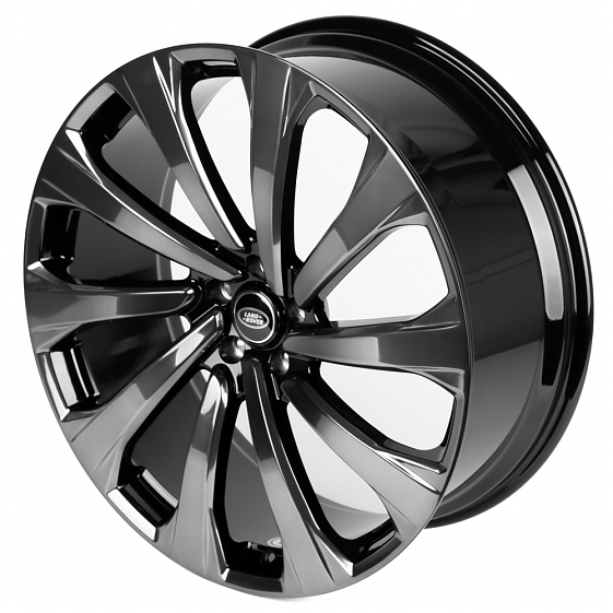 Кованые диски H231102M SL1003-DS245 23 J9.5 ET42.5 5x120 72.6 чёрный глянцевый + полированные спицы : Фото 6