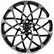 Кованые диски 0923-93 PTRACING DS760-SK364 22 J9.5 ET45 5x120 72.56 чёрный + полированные спицы + се