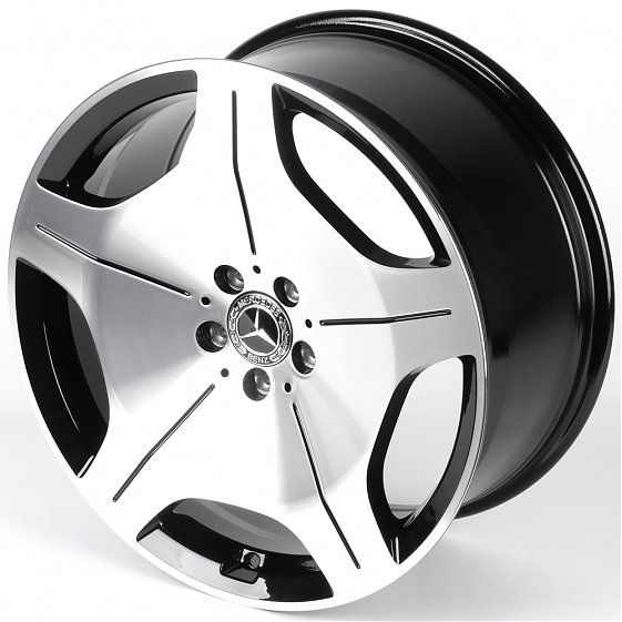 Литые диски 82059 Mercedes-Benz IVF-3069-SF102 20 J9.5 ET43 5x112 66.5 чёрный + полированные спицы: Фото 6