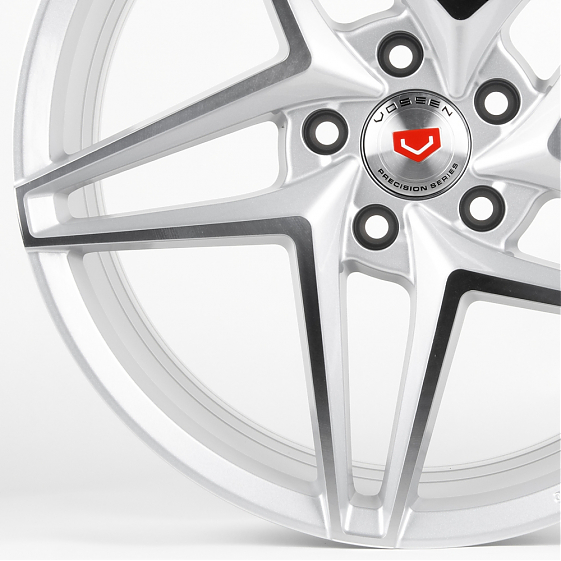 Литые диски 81209 Vossen BX01-SL051 18 J8 ET35 5x114.3 73.1 серебро + полированные спицы: Фото 2