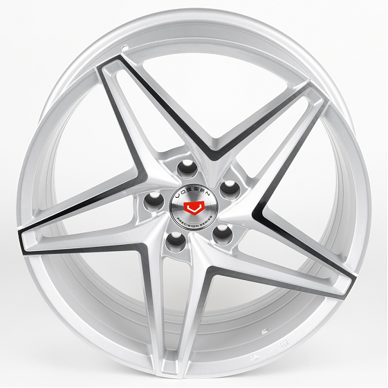 Литые диски 81209 Vossen BX01-SL051 18 J8 ET35 5x114.3 73.1 серебро + полированные спицы: Фото 3