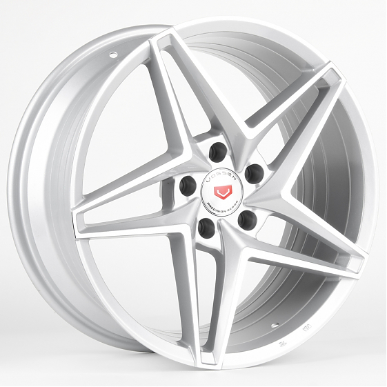 Литые диски 81209 Vossen BX01-SL051 18 J8 ET35 5x114.3 73.1 серебро + полированные спицы: Фото 4