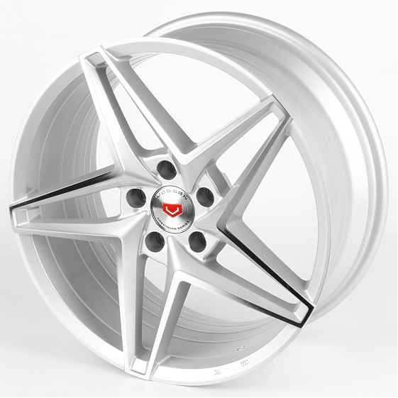 Литые диски 81209 Vossen BX01-SL051 18 J8 ET35 5x114.3 73.1 серебро + полированные спицы: Фото 6