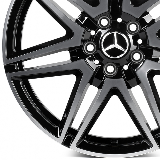 Кованые диски H241213D SKILL SL431-SK302 18 J8.5 ET48 5x112 66.6 чёрный глянцевый + полированные спи: Фото 2