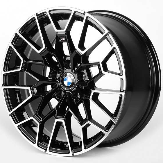 Литые диски 81886 BMW IVF-3209-DS331 18 J9 ET35 5x112 66.56 чёрный глянцевый + полированные спицы: Фото 5
