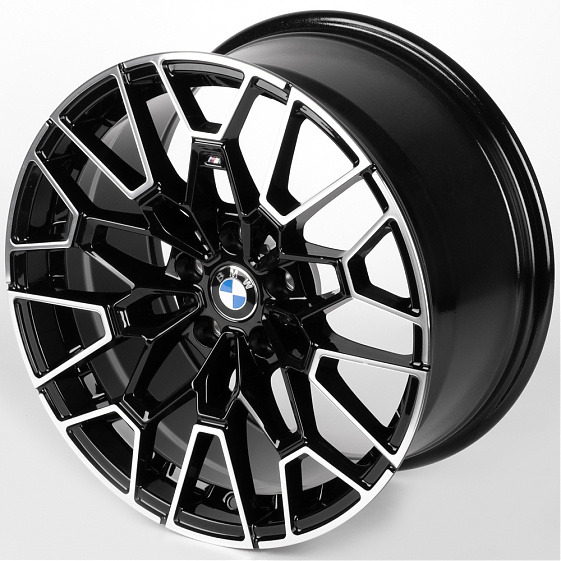 Литые диски 81886 BMW IVF-3209-DS331 18 J9 ET35 5x112 66.56 чёрный глянцевый + полированные спицы: Фото 6