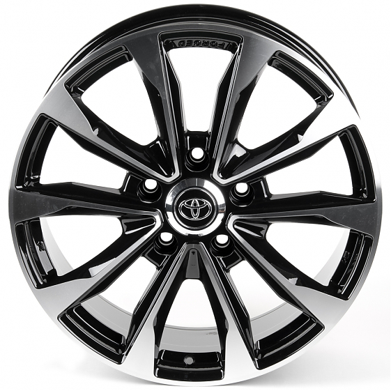 Литые диски 81009 Toyota/Lexus DS225-23910-1 21 J8.5 ET50 5x150 110.1 чёрный глянцевый + полированны: Фото 3