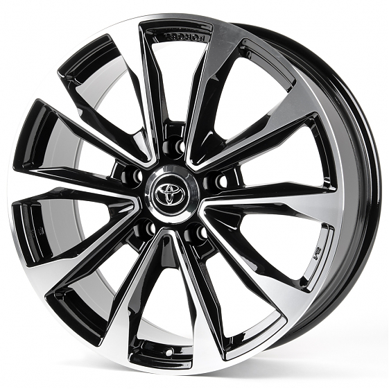 Литые диски 81009 Toyota/Lexus DS225-23910-1 21 J8.5 ET50 5x150 110.1 чёрный глянцевый + полированны: Фото 4
