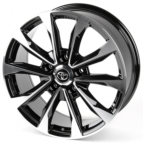 Литые диски 81009 Toyota/Lexus DS225-23910-1 21 J8.5 ET50 5x150 110.1 чёрный глянцевый + полированны: Фото 5