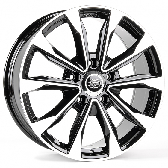 Литые диски 81009 Toyota/Lexus DS225-23910-1 21 J8.5 ET50 5x150 110.1 чёрный глянцевый + полированны: Фото 6