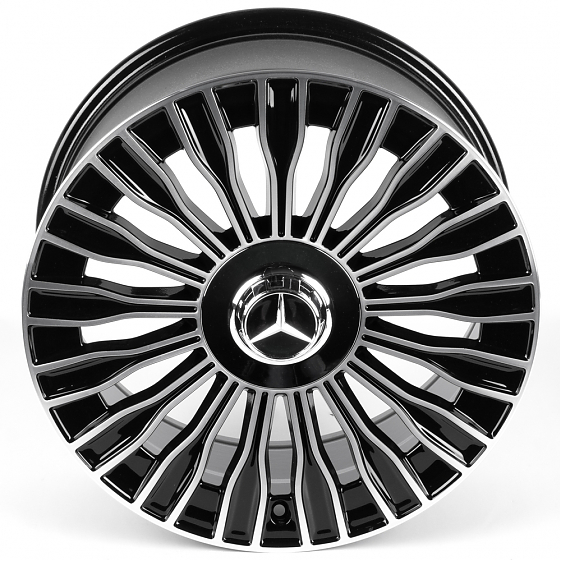 Литые диски 82591 Mercedes-Benz IVF-3152-H3152F 18 J8 ET36 5x112 66.5 чёрный глянцевый + полировка: Фото 3