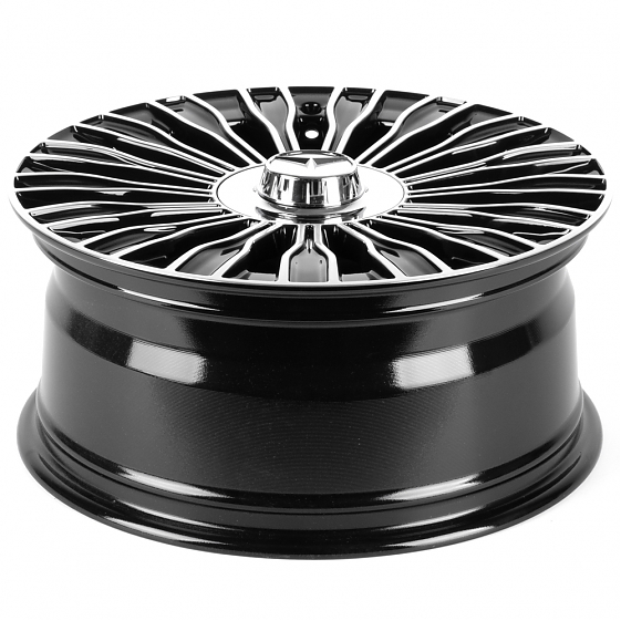 Литые диски 82591 Mercedes-Benz IVF-3152-H3152F 18 J8 ET36 5x112 66.5 чёрный глянцевый + полировка: Фото 7