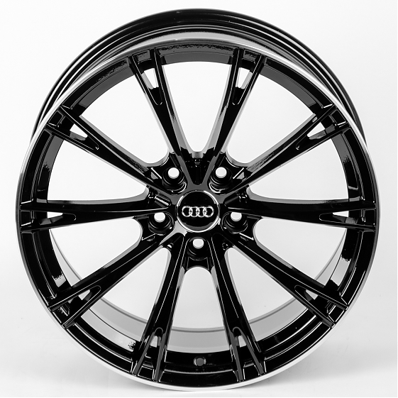 Литые диски 80426 ABT FBX006-8-FG4441 18 J8 ET35 5x112 66.5 чёрный + полированный обод: Фото 3