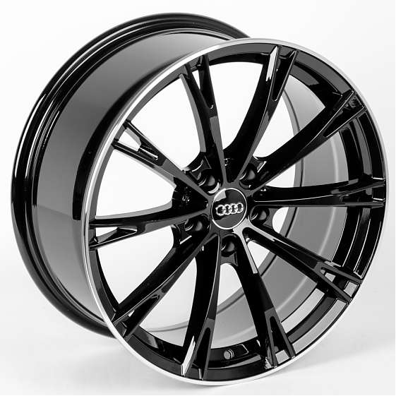 Литые диски 80426 ABT FBX006-8-FG4441 18 J8 ET35 5x112 66.5 чёрный + полированный обод: Фото 5