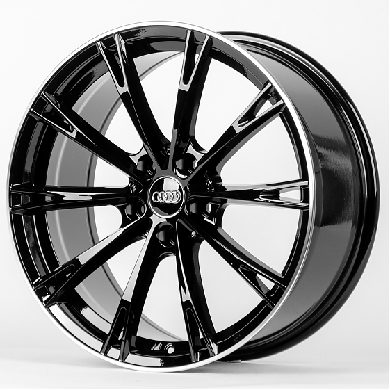 Литые диски 80426 ABT FBX006-8-FG4441 18 J8 ET35 5x112 66.5 чёрный + полированный обод: Фото 6