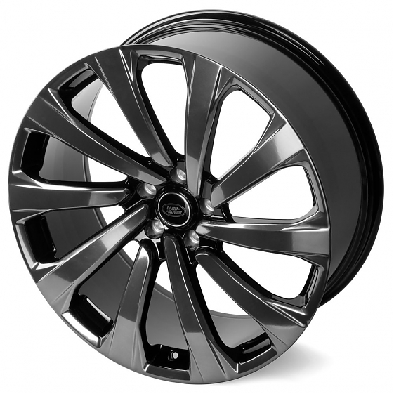 Кованые диски H230907E SKILL SL1003-SL085 21 J8.5 ET43.5 5x120 72.6 чёрный + полированные спицы под : Фото 4