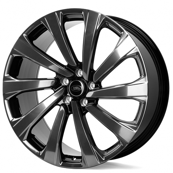 Кованые диски H230907E SKILL SL1003-SL085 21 J8.5 ET43.5 5x120 72.6 чёрный + полированные спицы под : Фото 5