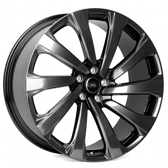 Кованые диски H230907E SKILL SL1003-SL085 21 J8.5 ET43.5 5x120 72.6 чёрный + полированные спицы под : Фото 6