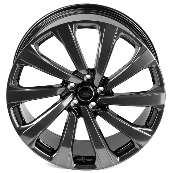 Кованые диски H230907E SKILL SL1003-SL085 21 J8.5 ET43.5 5x120 72.6 чёрный + полированные спицы под : Фото 2