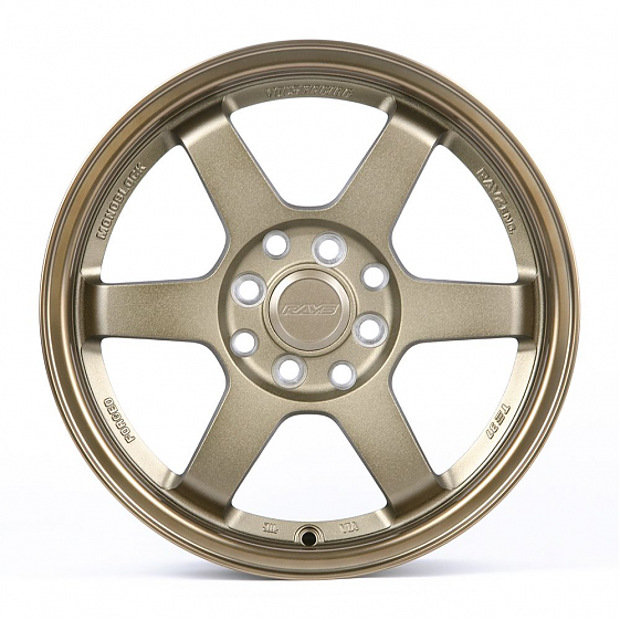 Литые диски 80540 Rays F002-DS163 15 J7 ET38 4x100/4x114.3 73.1 бронза + полированный обод: Фото 1