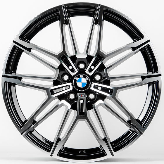 Литые диски 80335 BMW 1187X-SL065 19 J9 ET40 5x112 66.6 чёрный + полированные спицы: Фото 1