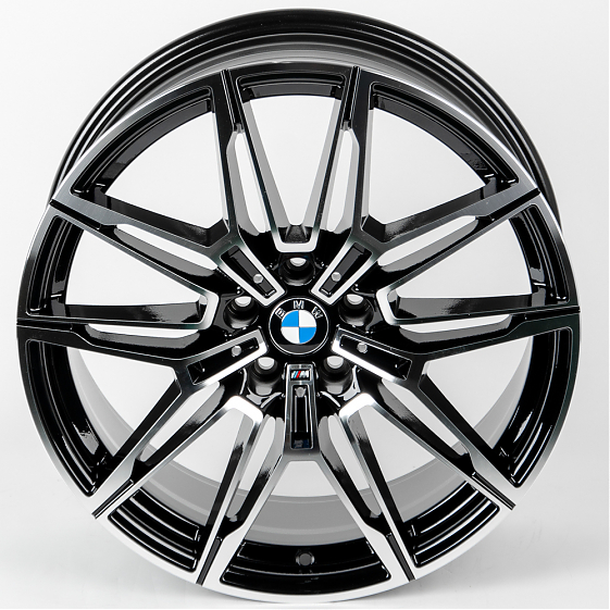 Литые диски 80335 BMW 1187X-SL065 19 J9 ET40 5x112 66.6 чёрный + полированные спицы: Фото 3