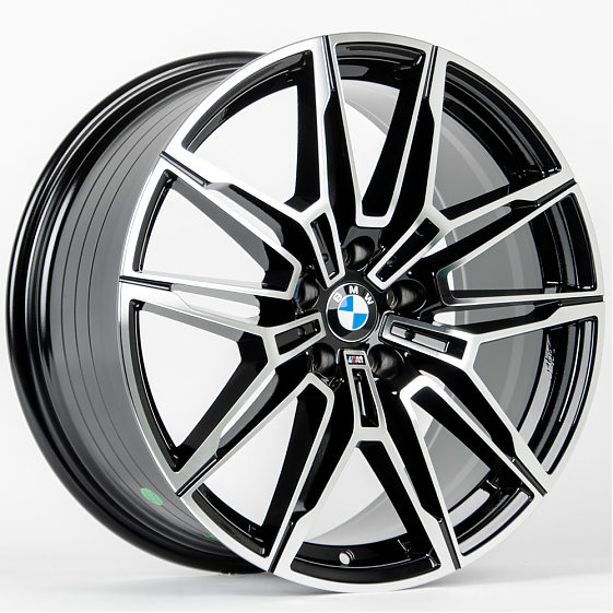 Литые диски 80335 BMW 1187X-SL065 19 J9 ET40 5x112 66.6 чёрный + полированные спицы: Фото 4