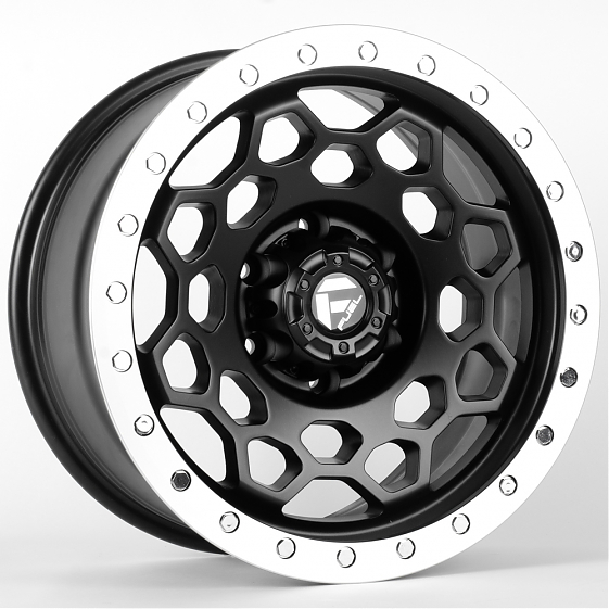 Литые диски 81624 FUEL FC240-7-CT480 17 J8.5 ET0 6x135 87.1 чёрный матовый + полированный обод + хро: Фото 4