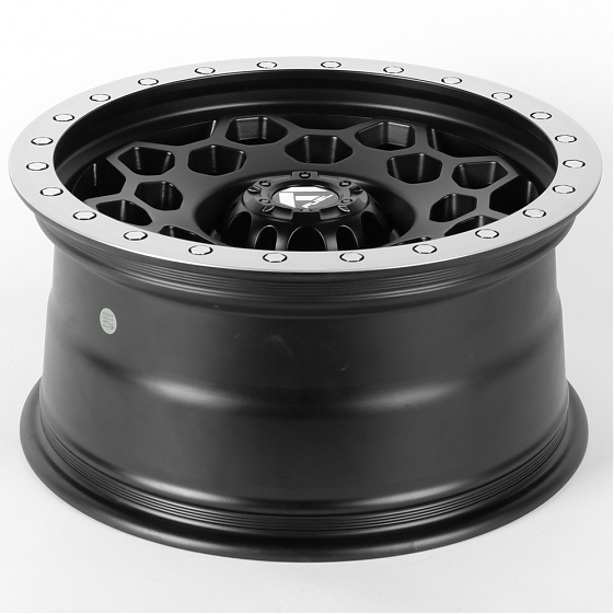 Литые диски 81624 FUEL FC240-7-CT480 17 J8.5 ET0 6x135 87.1 чёрный матовый + полированный обод + хро: Фото 7