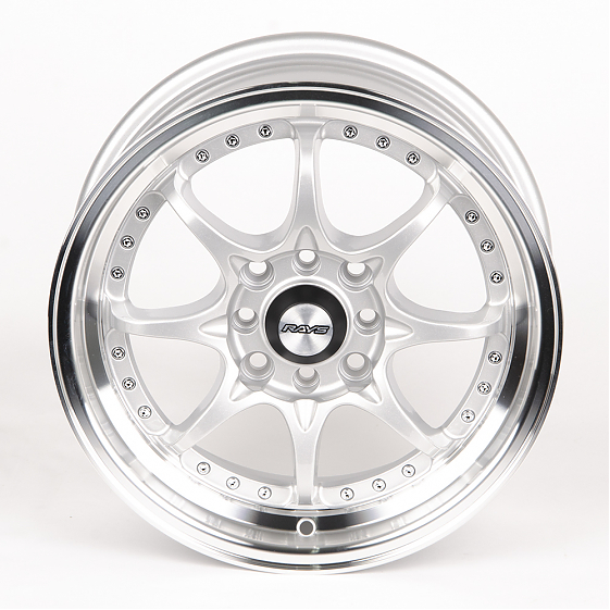 Литые диски 80470 Rays 1816-SK134 15 J6.5 ET35 4x100/4x114.3 56.6 серебро + полированный обод: Фото 3