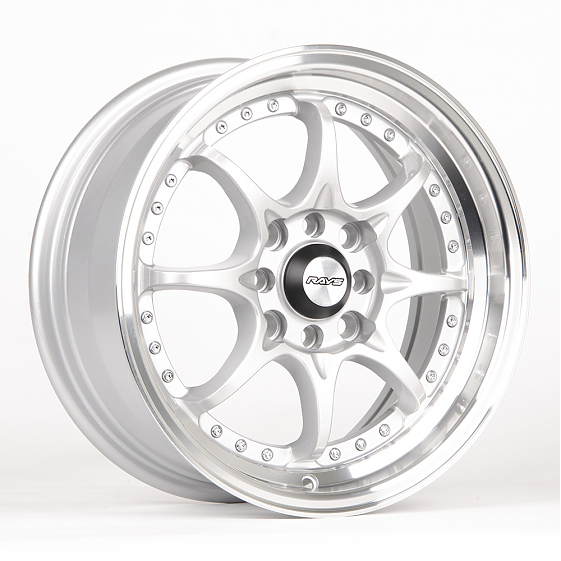 Литые диски 80470 Rays 1816-SK134 15 J6.5 ET35 4x100/4x114.3 56.6 серебро + полированный обод: Фото 4