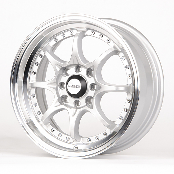 Литые диски 80470 Rays 1816-SK134 15 J6.5 ET35 4x100/4x114.3 56.6 серебро + полированный обод: Фото 5