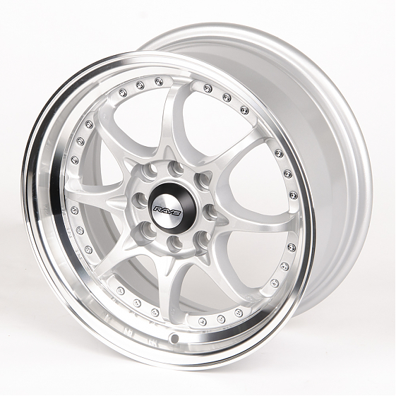 Литые диски 80470 Rays 1816-SK134 15 J6.5 ET35 4x100/4x114.3 56.6 серебро + полированный обод: Фото 6