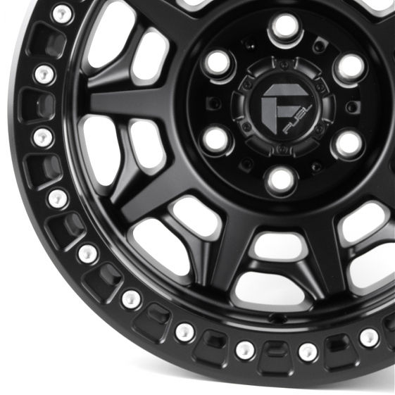 Литые диски 81480 FUEL 2628-FG568 17 J9 ET-15 6x139.7 110.1 чёрный матовый + чёрный бедлок: Фото 2