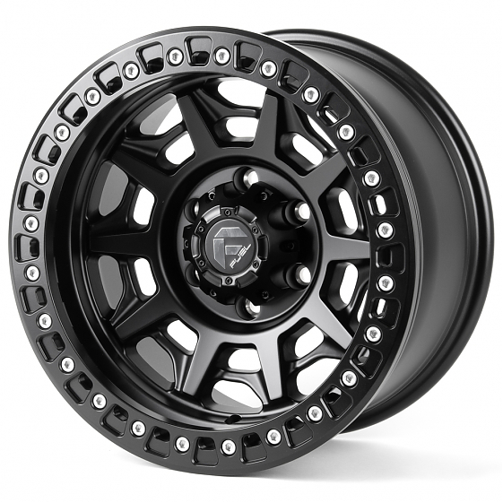 Литые диски 81480 FUEL 2628-FG568 17 J9 ET-15 6x139.7 110.1 чёрный матовый + чёрный бедлок: Фото 5