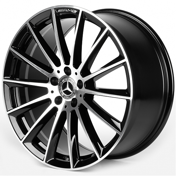 Литые диски 81848 Mercedes-Benz IVF-3061-CT523 20 J8.5 ET36 5x112 66.5 чёрный глянцевый + полированн: Фото 5