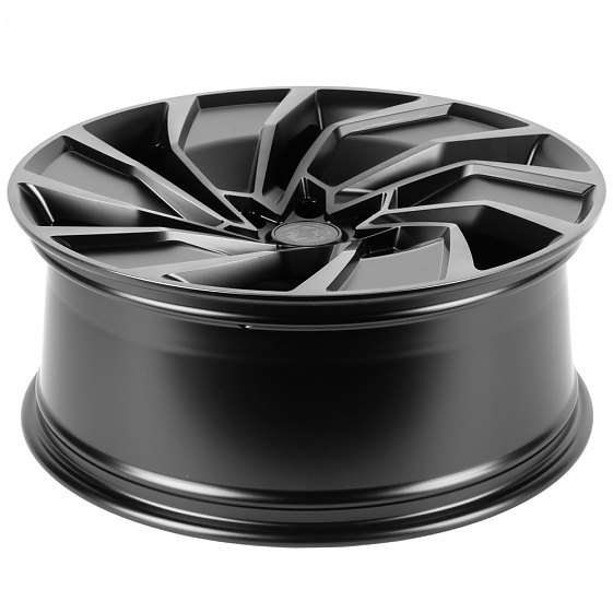 Кованые диски H260527P SKILL SL338-SK363 22 J9 ET10 6x139.7 77.8 чёрный матовый + полированные спицы: Фото 7