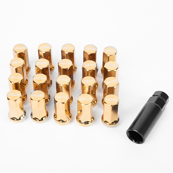 Комплект гаек 20018 PMU N086 конус 12x1,25 45mm золото HEX 17: Фото 3