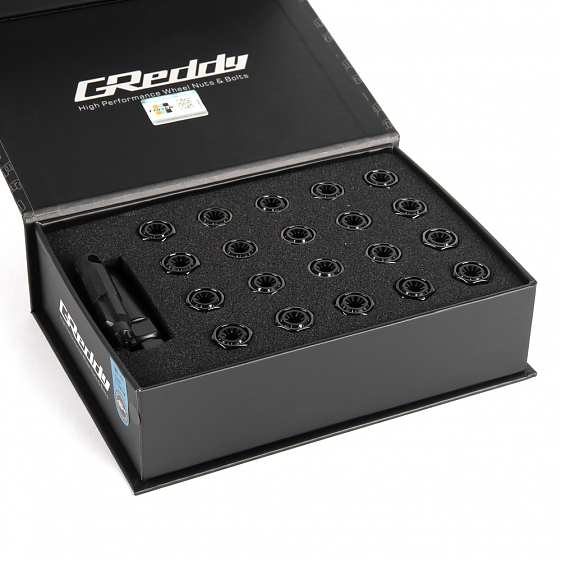 Комплект гаек 20182 Greddy M88 PRO конус 12x1,5 44.5mm чёрный глянцевый HEX 17: Фото 3