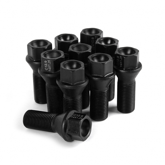 Болт 20225 ATVL 151 конус 14x1,25 28mm чёрный матовый HEX 17: Фото 3