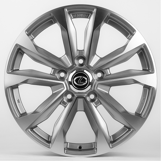Литые диски 80036 Toyota/Lexus 1151X-CT388 21 J8.5 ET54 5x150 110.1 графит + полированные спицы: Фото 1