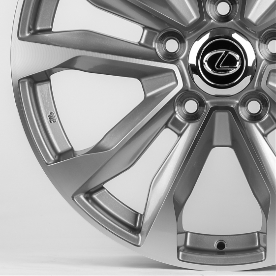 Литые диски 80036 Toyota/Lexus 1151X-CT388 21 J8.5 ET54 5x150 110.1 графит + полированные спицы: Фото 3