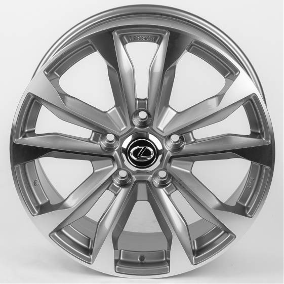 Литые диски 80036 Toyota/Lexus 1151X-CT388 21 J8.5 ET54 5x150 110.1 графит + полированные спицы: Фото 4