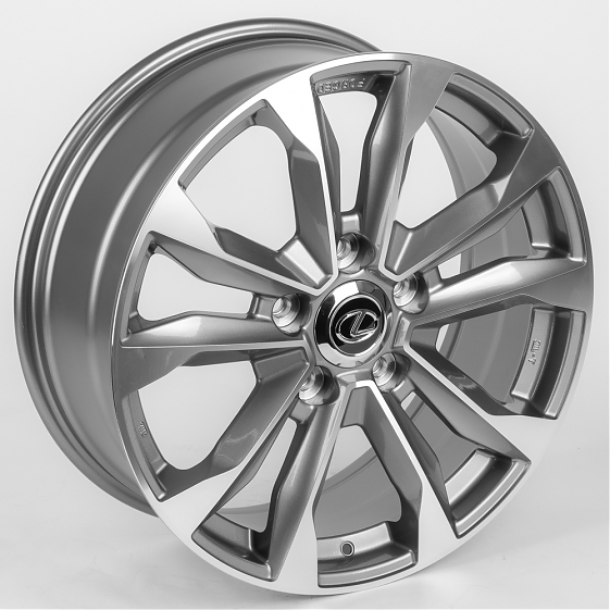Литые диски 80036 Toyota/Lexus 1151X-CT388 21 J8.5 ET54 5x150 110.1 графит + полированные спицы: Фото 6